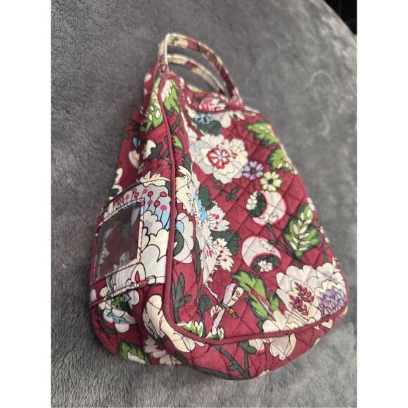 Vera Bradley burgundy lunch bag with ID holder #school #lunch - Picture 3 of 6